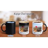 Arden Kişiye Özel Sihirli Kupa/bardak - Fotoğraf Baskılı Hediye Kupa..sevdiklerinize En Güzel Hediye :) - 000-Siyah - 300 ml