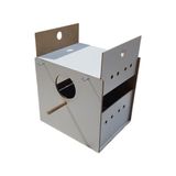 Ardeppo Muhabbet Yuvalık Çift Sürgülü Plastik Ahşap Mdf Yuva 19 cm x 22 cm x 22 cm Folluk