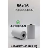 Ardıçsan 56X16 Termal Yazarkasa Kağıdı Pos Rulosu - 40 Adet