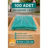 Ardin Renkli Kalın Frozen Pipet 8mm 24CM - Koyu Yeşil