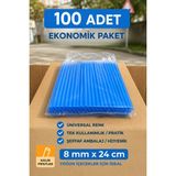 Ardin Renkli Kalın Frozen Pipet 8mm 24CM - Mavi