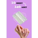 Ardinyo 240 Adet Takma Tırnak Yapıştırıcı Protez Yapıştırıcı Jel Sticker Tak Çıkar Yapıştırma Bandı