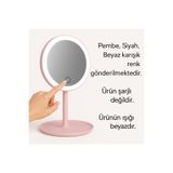 Ardinyo Dokunmatik Led Işıklı Usb Li Yuvarlak Masa Üstü Makyaj Aynası