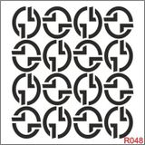 Ardışık Desen Stencil Şablon (25x25) R-048