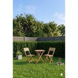 Ardora Home Duo Balkon Bahçe Mutfak Katlanır Masa Sandalye Bistro Set - Ahşap
