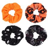 Ardorchid Cadılar Bayramı saç Scrunchies ürkütücü turuncu kabak Scrunchies kafatası hayaletler yarasa örümcek ağı iskelet saç bağları kadınlar kızlar için elastik saç kravat cadılar bayramı hediyeleri saç