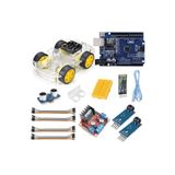 Arduino Bluetooth Robot Araba Kiti - 4wd- Çizgi İzleyen Araba