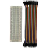 Arduino Büyük Boy 830 Pin Breadboard ve 40'lı Erkek-Erkek Jumper Kablo Set - 1 Adet