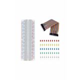Arduino Kids Maker 3'lü Set 830 Pin Breadboard+40 Pin Erkek-Erkek Jumper Kablo+50 Adet 5mm LED ( 5 Renk )