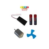 Arduino Kids Maker Deney Seti 1 : 2'Li Anahtarlı Aa Pil Kutusu 2 Aa Pil 1 Deney Motoru 1 Pervane