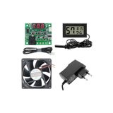 Arduino Kuluçka Makinesi Seti - 4 Parça - W1209 Termostat 12V - Isı Nem Ölçer - 12V Adaptör - 80x80 12V Fan