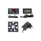 Arduino Kuluçka Makinesi Seti - 4 Parça - W3230 Termostat 220V - Isı Nem Ölçer - 12V Adaptör - 120x120 12V F