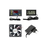 Arduino Kuluçka Makinesi Seti - 4 Parça - W3230 Termostat 220V - Isı Nem Ölçer - 12V Adaptör - 80x80 12V Fan
