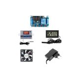 Arduino Kuluçka Makinesi Seti - 5 Parça - W3001 Termostat 220V - Isı Nem Ölçer - 12V Adaptör - 80x80 12V Fan