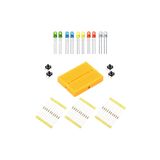 Arduino Mini Breadboard - 10 Adet Karışık Led - 30 Adet Direnç - 4 Adet Buton Paketi
