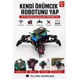Arduino Örümcek Robot Kiti Wifi Kontrollü 8 Servo Motorlu Programlanabilir Stem Robotik Kodlama Seti