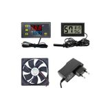 ARDUINO W3230 Termostat 220V, Isı Nem Ölçer, 12V Adaptör, 120x120 12V Fan - Kuluçka Makinesi Seti 4 Parça