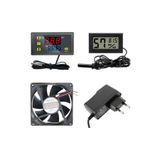 ARDUINO W3230 Termostat 220V, Isı Nem Ölçer, 12V Adaptör, 80x80 12V Fan Kuluçka Makinesi Seti