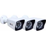 Area 1000 TVL 6 Atom LED 3 Adet Analog Beyaz Güvenlik Kamerası