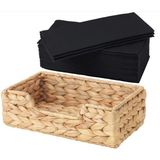 Area Online Cissan Hasır Peçetelik 22 x 13 cm + 25 Adet Peçete - Siyah