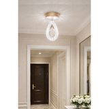 Arel Tekli Plafonyer Modern LED Avize Kristal Görünüm(Beyaz Işık)Enerji Tasarruflu Antre Cafe Hol - Gold