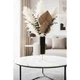 Arelis Metal Ayaklı Cam Vazo 23 cm Dekoratif Tek Dal Çiçek Vazosu Siyah/beyaz (Siyah) - Çok Renkli