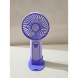 Arell Teknoloji Masaüstü Stantlı 3 Kademeli Taşınabilir Mini Fan Şarjlı El Vantilatörü - Mor