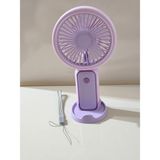 Arell Teknoloji Mini Fan 5 W Şarjlı El Vantilatörü 3 Kademeli Sessiz Çalışma Özelliği ile Taşınabilir - Pembe