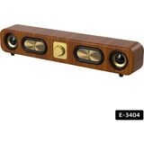 Arell Teknoloji Taşınabilir Çift Hoparlör Stereo Bar Ses Kutusu - Ahşap - Meşe