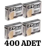 Aremed Abeslang 4 Kutu 100'LÜ Tahta Dil Basacağı Ağda Spatulası Ahşap Çubuk