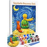 Aren Design Küçük Prens Sayılarla Boyama Çerçeveli Hobi Seti 40 x 50 cm Akrilik Boya ve Fırça Dahil