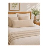 AREN HOME BABY %100 Pamuklu Uzun Yastık Kılıfı 50x120cm. Bej