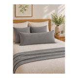 AREN HOME BABY %100 Pamuklu Uzun Yastık Kılıfı 50x135 cm. Gri