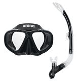 Arena 002018505 Unisex Siyah Yüzücü Şnorkel Seti