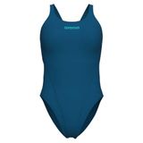 Arena 004763600 Swim Tech Solid Mavi Kadın Yüzücü Mayosu