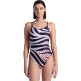 Arena 007158710 Multi Stripes Swimsuitalylace Back Kadın Yüzücü Mayosu