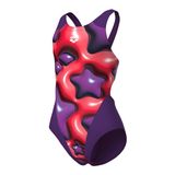 Arena 008169950 Mor Star Shaped Swimsuit Swim Tech L Çocuk Yüzücü Mayosu