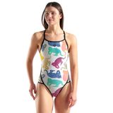 Arena 010204150 Beyaz In The Wild Swimsuit Super Fly Back Kadın Yüzücü Mayosu