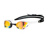 ARENA Cobra Ultra Swipe Mirror Unisex Race yüzücü gözlüğü, yetişkinler için, kavisli aynalı camlı, buğulanmaz, UV korumalı, 5 değiştirilebilir burun köprüsü