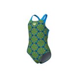 Arena Floral Swimsuit Swim Pro Back Çocuk Yeşil Yüzücü Mayo 011788670