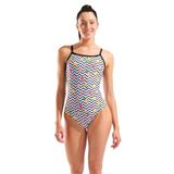 Arena Fruits Swimsuit Lightdrop Back White Multi Black Yüzücü Mayo