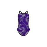 ARENA Girl's Fireflow Swimsuit Lightdrop Back Kız Çocuk Mayo, 8-9 Yaş, 010406200, Mor, Kız Çocuklar