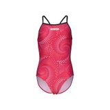ARENA Girl's Fireflow SwimSuit Lightdrop Back Kız Çocuk Yüzücü Mayo, 12-13 Yaş, 010406400, Black Team Red, Kız Çocuklar