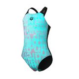 Arena Girl's Multi Colours Swimsuit V Back Kız Çocuk Yüzücü Mayo 009007509
