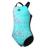 Arena Multi Colours Swimsuit V Back Çocuk Mavi Yüzücü Mayo 009007509