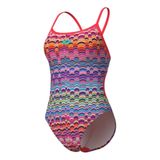 Arena Ondulation Swimsuit Lace Back Kadın Mor Yüzücü Mayosu 008155194