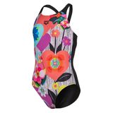 Arena Roses Swimsuit V Back One Piece Çocuk Çok Renkli Yüzücü Mayo 011901550