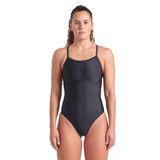 Arena Solid Swimsuit Lightdrop Back Kadın Siyah Yüzücü Mayo 005909501