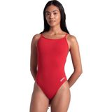 Arena Swimsuit Lace Back Solid Kadın Kırmızı Yüzücü Mayo 004651405 - 34