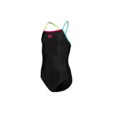 ARENA Swimsuit Light Drop Solid Çocuk Yüzücü Mayosu, 14-15 Yaş, 005919589, Siyah, Kız çocuk